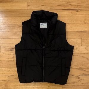 Old Navy Classic Black Quilted Vest